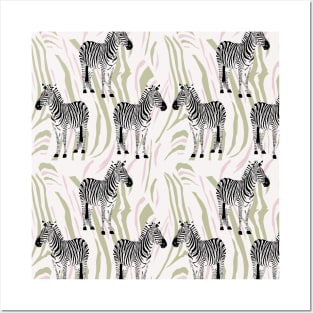 Zebra pattern Posters and Art